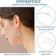 thumbnail image 3 of DIY 80pcs 4 Sizes 20/25/30/40mm Ring Ear Wires 316 Stainless Steel Hoop Earring Findings 0.7mm Pin DIY Hypoallergenic Earring DIY, 3 of 9