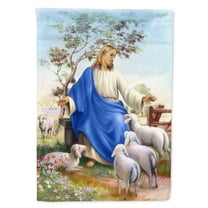 Carolines Treasures APH9641GF Jesus and his flock of sheep Flag Garden Size  Small multicolor