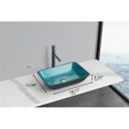 thumbnail image 6 of Arete Rectangular Tempered Glass Vessel Bathroom Sink in Blue, 6 of 6