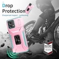 thumbnail image 5 of JTCASES for Motorola Moto G Stylus 5G 2023 Case, Slide Window + Adjustable Ring Kickstand + Magnetic Car Mount Drop Protection Anti-slip Shockproof Bumper Rugged Shell, Rosegold, 5 of 8