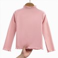 thumbnail image 4 of Child Girls Long Sleeve Shirt for 6 12 18 24 Months 3T 4T 5T 6T 7T 8T 9T 10T 11T 12T Fall Clothes Solid Basic Long Sleeve T Shirt Casual Mock Neck Tshirt Girls Tops, 4 of 5