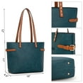 thumbnail image 6 of Montana West Tote Bag Slouchy Hobo Bag Minimalist Shoulder purses and Handbags for Work, Teal Blue, 6 of 7