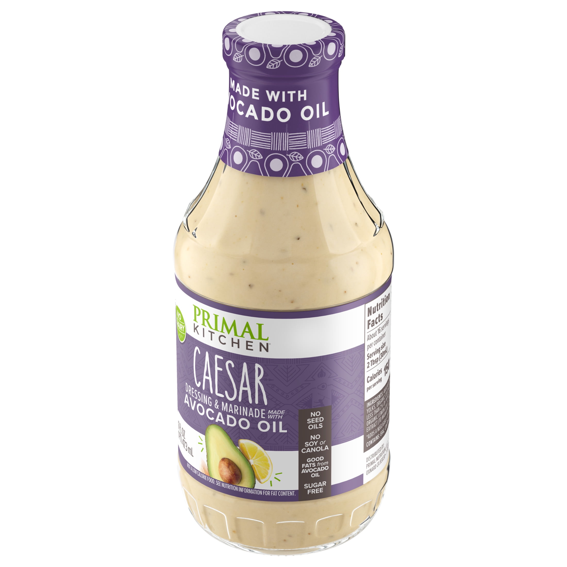 Primal Kitchen Caesar Dressing, 16 oz - Walmart.com Primal Kitchen Caesar Dressing, 16 oz - Walmart.com