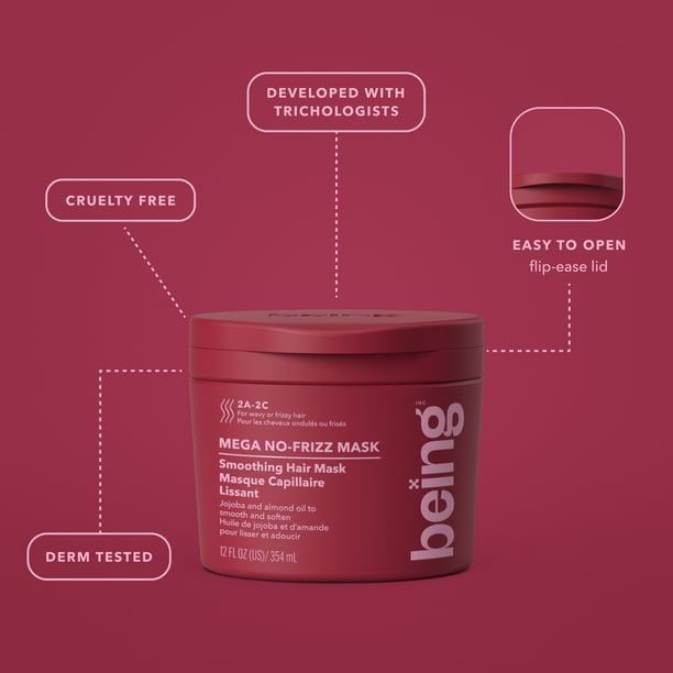 being MEGA NO-FRIZZ Smoothing Hair Mask with Jojoba and Almond Oil