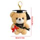 thumbnail image 3 of Llavero de oso de graduación, muñeco de peluche de 15 cm con birrete para mochila, bolso o llaves, lindo recuerdo de graduación de tela suave para estudiantes y graduados., 3 of 9