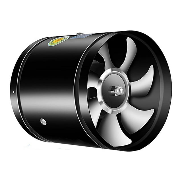 Metal Duct Fan Round Duct Fan Kitchen Ventilation Fan Duct Fan Powerful Ventilation High Speed Copper Wire Motor Metal Round Exhaust Fan For Kitchen Bathroom Basement Black