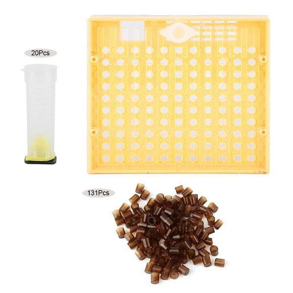 Beekeeping Rearing Cup Kit Queen Bee Cages Beekeeper Equipment (131PCS)