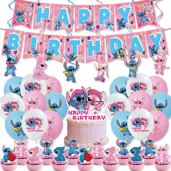 Party Supplies Stitch Birthday Party Supplies and Decorations Set Happy Birthday Banner