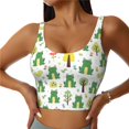 thumbnail image 2 of Picia Funny Toad Sports Bra for Women,Padded Strappy Sports Bras Medium Support Yoga Bra with Removable Cups,Running Yoga Bra-Large, 2 of 9