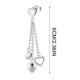 thumbnail image 3 of Descuentos Especiales, Pendientes colgantes con borlas en forma de corazón, elegantes, con cadena larga, estilo lujoso y moderno para mujer Akmoler, 3 of 4