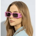 thumbnail image 3 of Gucci GG 1325S Plastic Womens Rectangle Sunglasses Pink 54mm Adult, 3 of 10