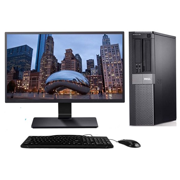Refurbished Dell Optiplex Desktop Set - Intel Core i5 Processor, 500gb Hard Drive, 8gb DDR3 RAM, Windows 7 Professional 64 with 19" LCD Monitor