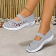 thumbnail image 2 of Orthopedic Slip on Walking Shoes for Women Comfortable Embroidered Arch Support Wide Width Work Sneakers, 2 of 8