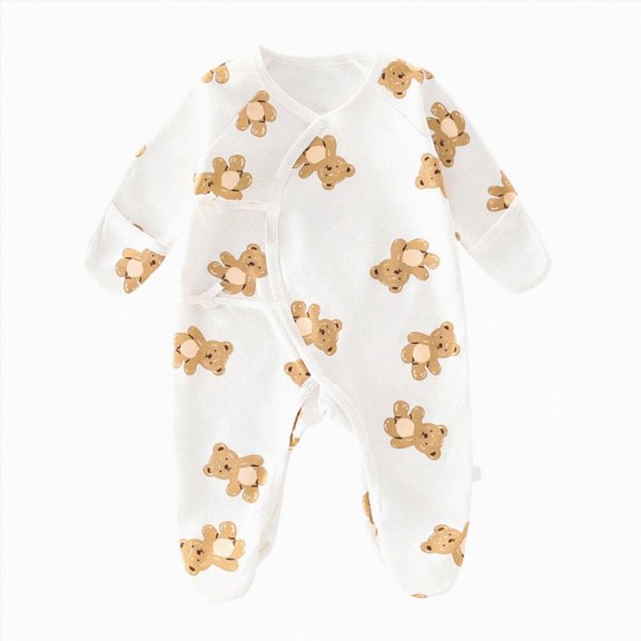 1-3 Months Newborn Baby Cotton Bear Casual Long Sleeve Bodysuit Boy's Girl's Clothing