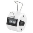 thumbnail image 1 of Uxcell Clicker Counter Hand Tally Counter Mechanical 4-Digit Number Click Pitch Counter White, 1 of 5