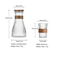 thumbnail image 3 of XKHHLH Ribbed Glass Carafe with Wood Lid | Airtight Clear Glass Pitcher for Water Juice Bar Iced Tea | Gift Boxed Drink Containers for Fridge, 3 of 9