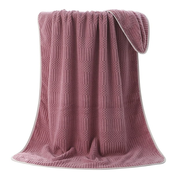 Bath Towel Super Absorbent Coral Fleece Towels Quick Dry Soft Luxury Hotel Spa Pool Gym Bathroom Accessories Warp Knitted High Density Polyester(27.5x 55.1in)