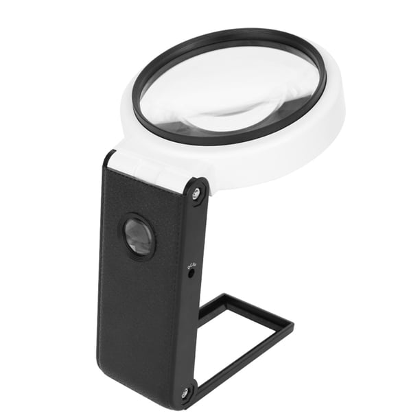 Lupa de mano Lupa multifuncional de 80 mm Lupa ajustable 6X 25X Plegable