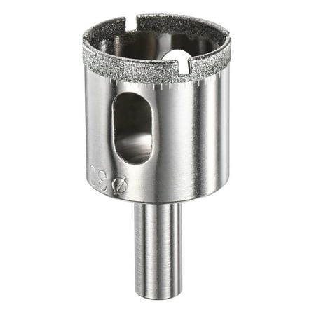 1-Pack Diamond Hole Saw Drill Bit, 1.18 Inch / 30mm Glass Drill Bit for Ceramic/Marble [Silver Tone]