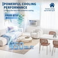 thumbnail image 3 of 10000 BTU Window Air Conditioner with Remote Control, Cools up to 350 Sq. Ft, 3 Cooling & Fan Speeds, Quiet Operation, LED Digital Display, Easy Installation, Ideal for Bedroom Office, 3 of 9