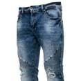 thumbnail image 6 of RAW X Mens Stretch Moto Jeans, Med Blue, 32X32, 6 of 7