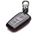 thumbnail image 3 of Vitodeco Genuine Leather Smart Key Fob Case Compatible with Toyota Rav4 2021, Camry 2022, Prius 2021, Highlander 2022, CH-R 2021, Avalon 2021, Toyota 86 2020, Mirai 2022 (3 Buttons, Black/Red), 3 of 10