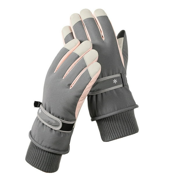 Guantes de esquí para nieve, invierno, clima frío, resistentes al viento, cálidos, para snowboard, para hombres y mujeres