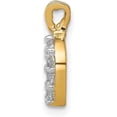 thumbnail image 2 of Solid 10k Yellow Gold Small CZ Horseshoe Charm - 10mm, 2 of 5