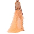 thumbnail image 3 of Fortune Women Tulle Skirt Solid Color Mesh Irregular Floor Length Party Skirt, 3 of 7