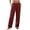Red, variant on TinyBloomm Casual Dress Pants for Women Summer Women's Pants Wide Trousers Flowy Large Size Casual Pants Casual Solid Color Fashion Pant Lightweight Sport Length Pants With Pockets, Size L