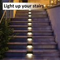 thumbnail image 3 of 1/4/8/12/Uds luces LED solares luz de jardín al aire libre lámpara de cubierta luz Solar de escaleras lámpara de paso Solar impermeable decoración de jardín y Patio, 3 of 5