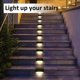 thumbnail image 3 of 1/4/8/12/Uds luces LED solares luz de jardín al aire libre lámpara de cubierta luz Solar de escaleras lámpara de paso Solar impermeable decoración de jardín y Patio, 3 of 5