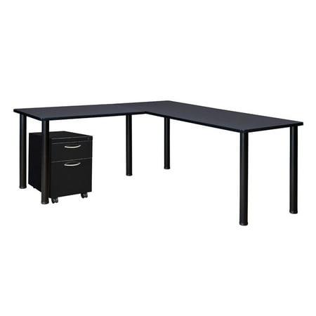 UPC: 0843532086964 | Regency Kee Single Pedestal L-Shaped Desk