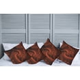 thumbnail image 2 of Ambesonne Abstract Throw Pillow Cover 4 Pack, Digital Swirls Floral, 20", Orange, 2 of 5