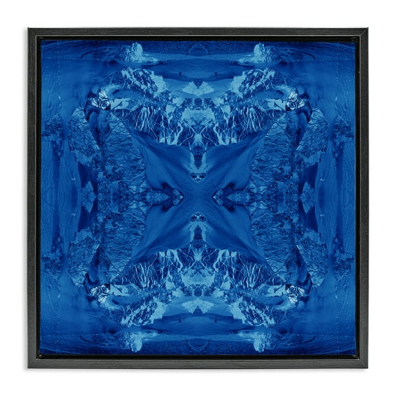 Stupell Industries Abstract Elegant Motif Abstract Painting Black Floater Framed Canvas Art Print Wall Art, 18 x 18