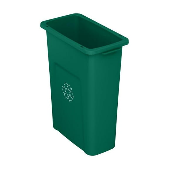 Sturdy Essentials Waste Wise 20 Gallon Green HDPE Trash Can Compatible with all Waste Wise Lids and Signs - (20 Gallon, 8 Pack)