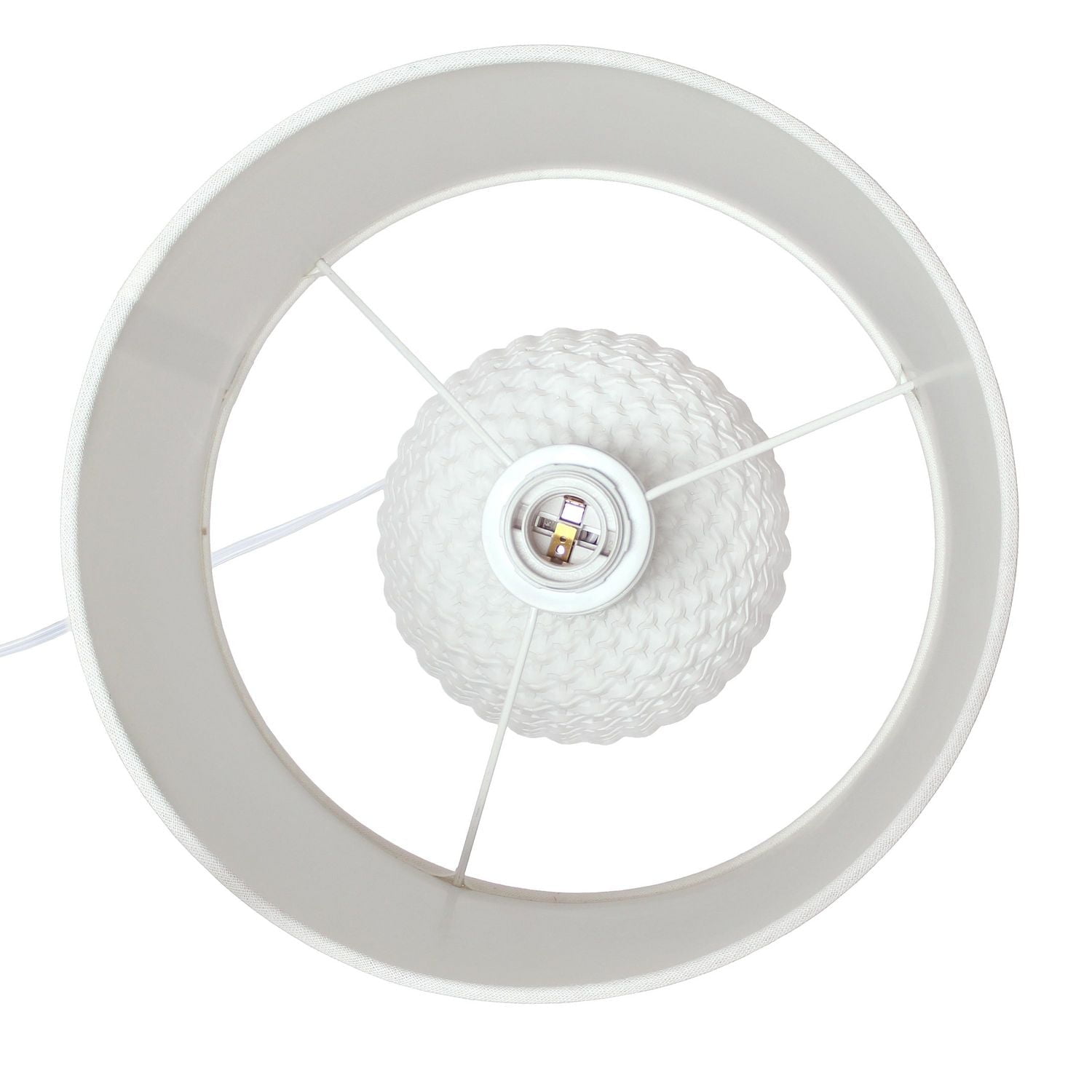 Simple Designs 20,4 "de haut Lampe de bureau de table de chevet traditionnelle en céramique à texture épurée avec abat-jour en tissu pour la décoration intérieure, chambre à coucher, salon, entrée, bu