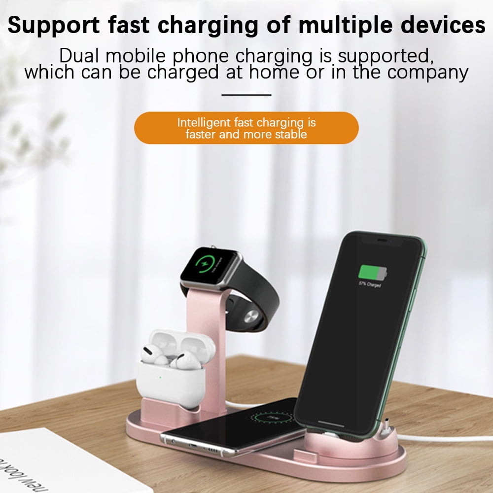 Wireless Charger 3 in 1 Magnetic Charging Station ,Charging  Dock,pink，G150656 