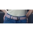 thumbnail image 2 of Leather Ratchet Belt for Women, Trim to Fit 18"- 44" Waist, Automatic Slide Buckle, No Holes, Gift Box by CANDOR AND CLASS (W726 Gunmetal / Mauve 30mm width, Small), 2 of 8