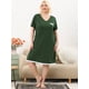 thumbnail image 4 of Camisón de mujer Agnes Orinda Tallas grandes Pijamas de lunares Verde oscuro XXL, 4 of 6