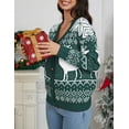 thumbnail image 4 of Yesfashion Womens Christmas Casual Lightweight Long Sleeve Open Front Cardigan Sweaters, 4 of 8