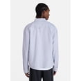 thumbnail image 3 of No Boundaries Boxy Cropped Fit Oxford Shirt with Long Sleeves, Men's XS-5XB, 3 of 5