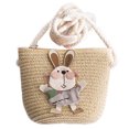 thumbnail image 4 of Bolsos De Mensajero De Paja De Conejo De Dibujos Animados De Verano Para Niños, Mini Bolso De Playa, Bolso De Hombro Cruzado Para Niños ANGGREK  Descripción de la referencia, 4 of 5