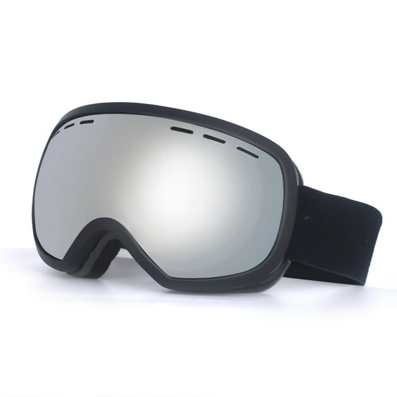 Ski Goggles,Snow Snowboard Goggles Men Women Snowmobile Skiing Skating,Skiing Snowboard Anti Fog UV Protection (Black)