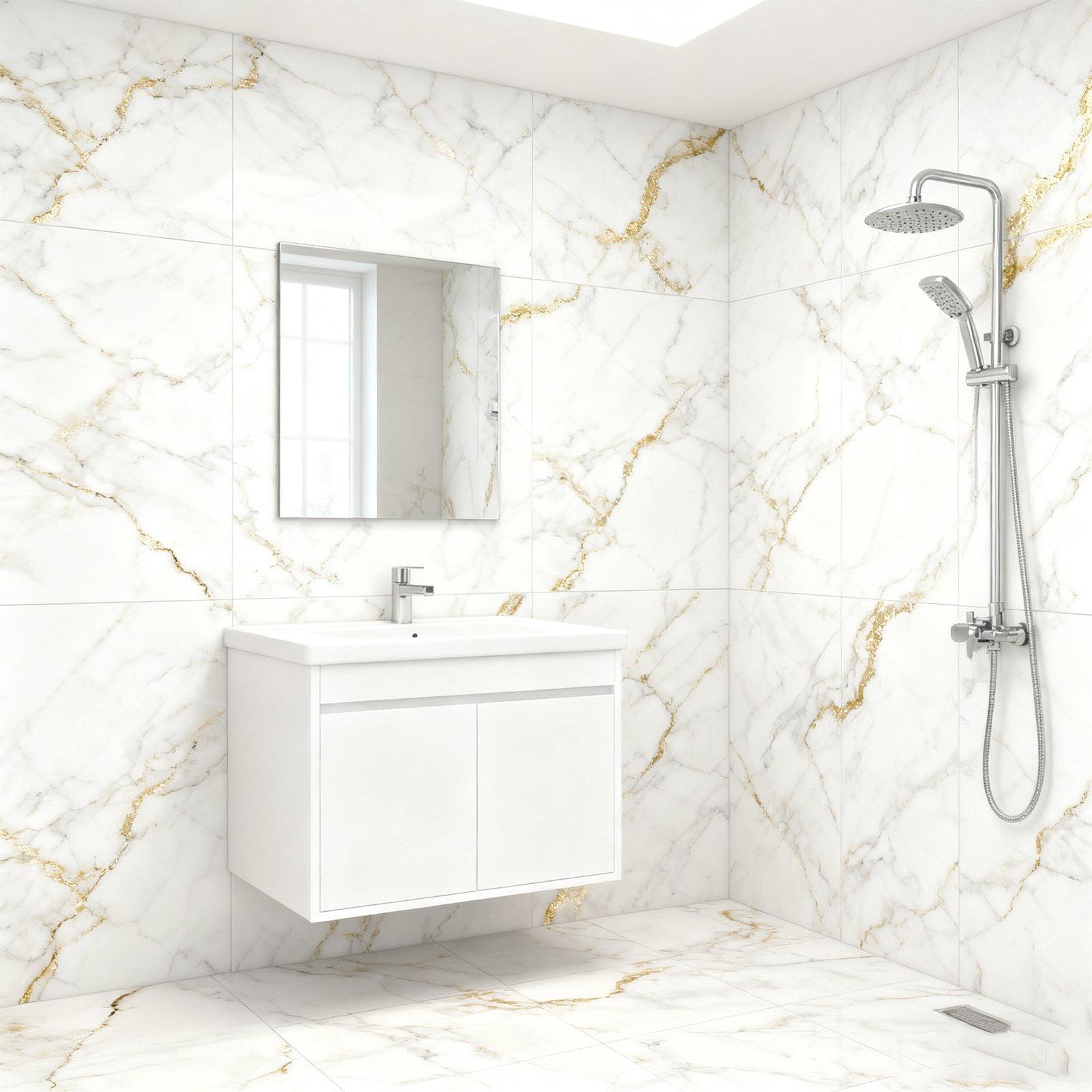 20pcs Peel and Stick Backsplash Tile，12"x12" Self Adhesive Marble Tile for Wall, PVC Waterproof Shower Wall Panels, Back Splash Stick on Tiles for Kitchen Bathroom Living Room