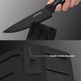 thumbnail image 4 of Kitchen Knife Set with block and Sharpener, 13 Pieces German Stainless Steel Knife Block Set for Chopping, Professional Chef Knife, Lightweight, Black Anti-slip Handle, Dishwasher Safe, 4 of 7