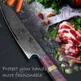 thumbnail image 4 of MYVIT Damascus Chef Knife 8-inch Japanese Kitchen Knife 67-Layer VG10 Kiritsuke Santoku Knife with Octagonal Wood Handle and Giftcase, 4 of 9