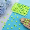 thumbnail image 3 of 1 Box 150PCS 10mm Sport Polymer Clay Beads Tennis Beads Bulk Cute Mini Small Green Sports Ball Double Side Flat Round Spacer Beads, 3 of 5