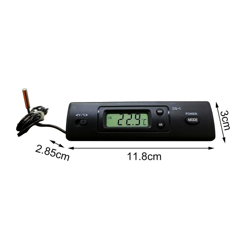 Digital thermometer inside outside temperature probe