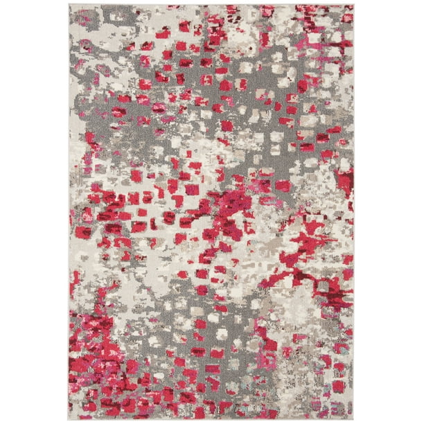 Safavieh Madison Candelario Abstract Polka Dots Area Rug Grey Red 4 X 6 Com Safavieh Madison Candelario Abstract, Safavieh Handmade Natural Fiber Harmine Round Jute Rug